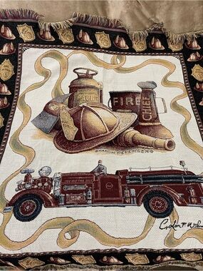 Sharon Pedersen Fire Chief  48" x 54" Tapestry Throw Blanket